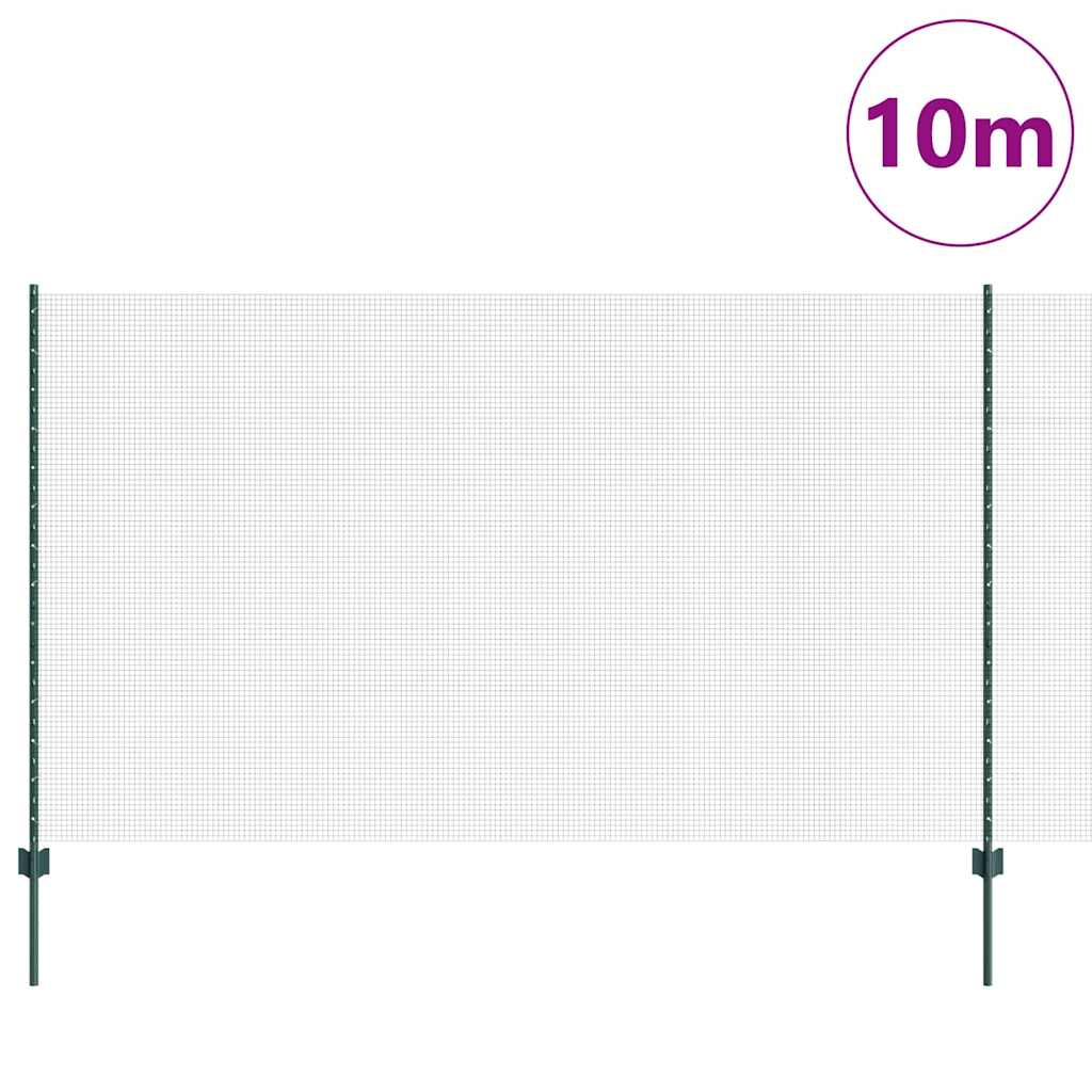 Συρματόπλεγμα με Στυλίς 10 x 1,4 μ PVC-Επικαλυμμένο Ατσάλι