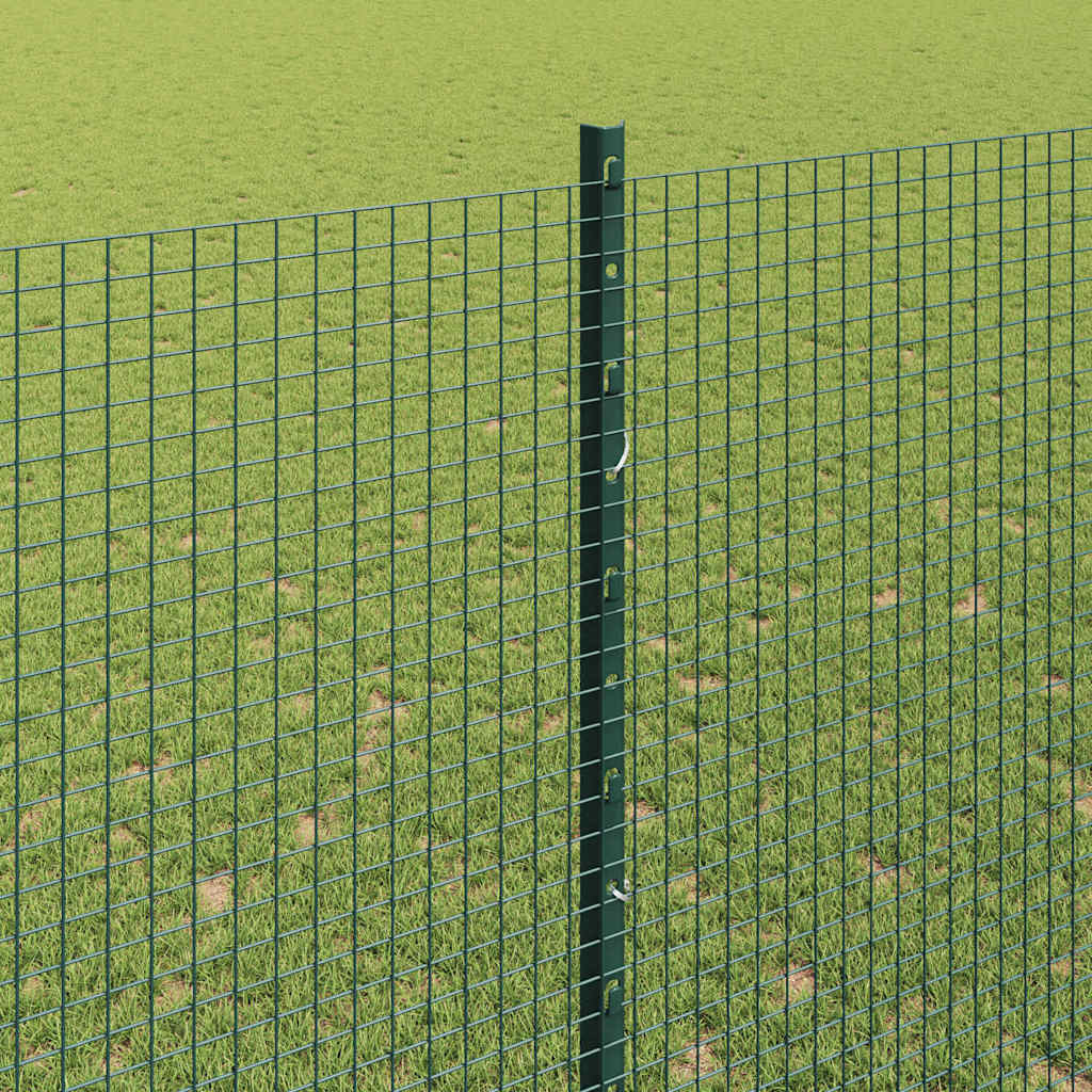 Συρματόπλεγμα με Στυλίς 10 x 1,6 m PVC-Επικαλυμμένο Ατσάλι
