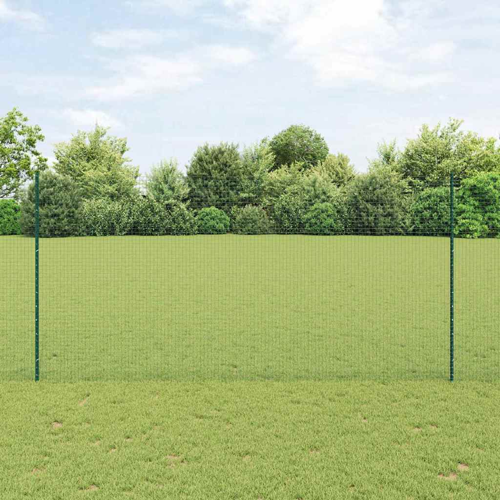 Σιδερένιο πλέγμα με στήλη 10 x 1,6 m PVC-Επικαλυμμένο Ατσάλι