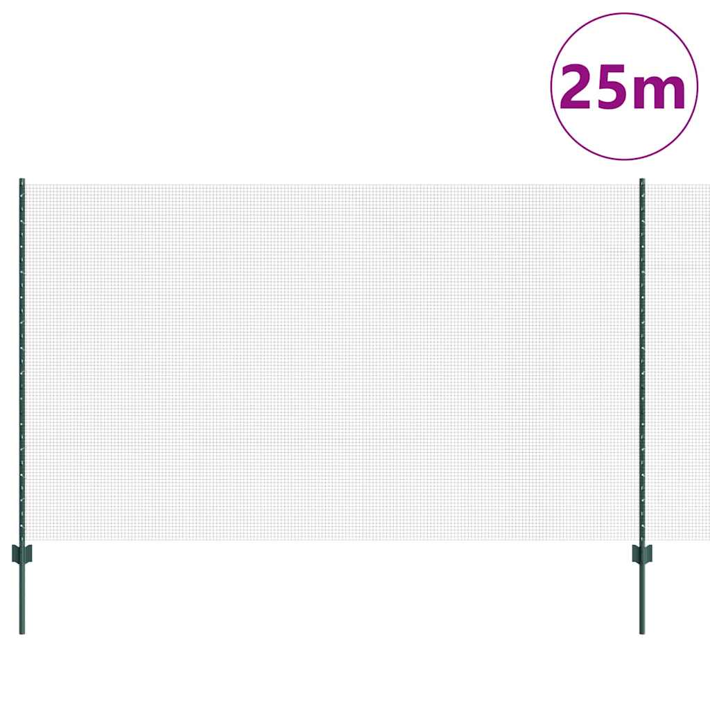 Σιδερένιο πλέγμα με στήλη 25 x 1,4 μ PVC-Επικαλυμμένο Ατσάλι