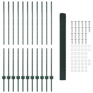 Συρματόπλεγμα με Στυλίς 25 x 1,4 μ PVC-Επικαλυμμένο Ατσάλι