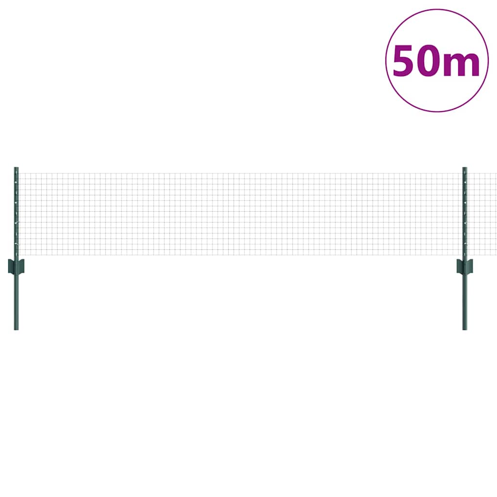 Συρματόπλεγμα με Στυλίς 50 x 0,4 μ PVC-Επικαλυμμένο Ατσάλι - Pakobazaar