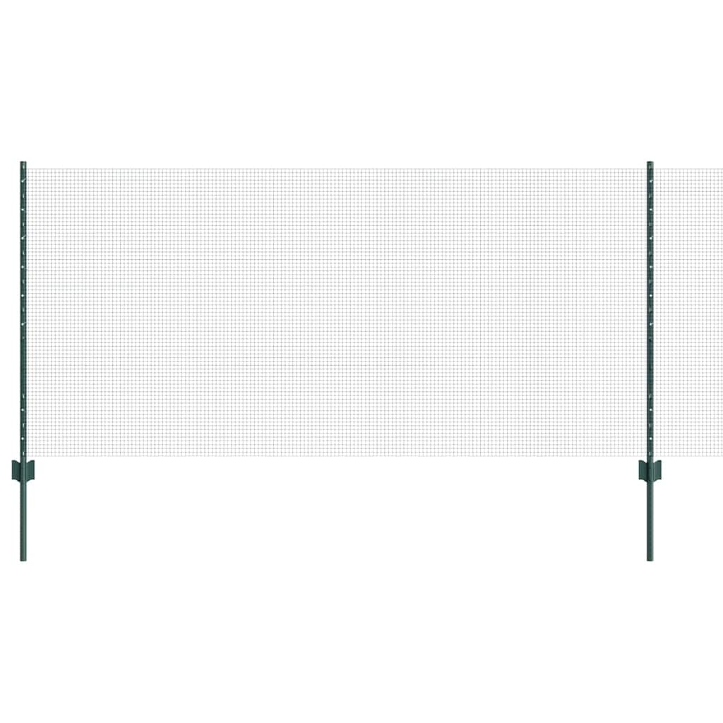 Σιδερένιο πλέγμα με στήλη 50 x 1 m PVC-Επικαλυμμένο Ατσάλι