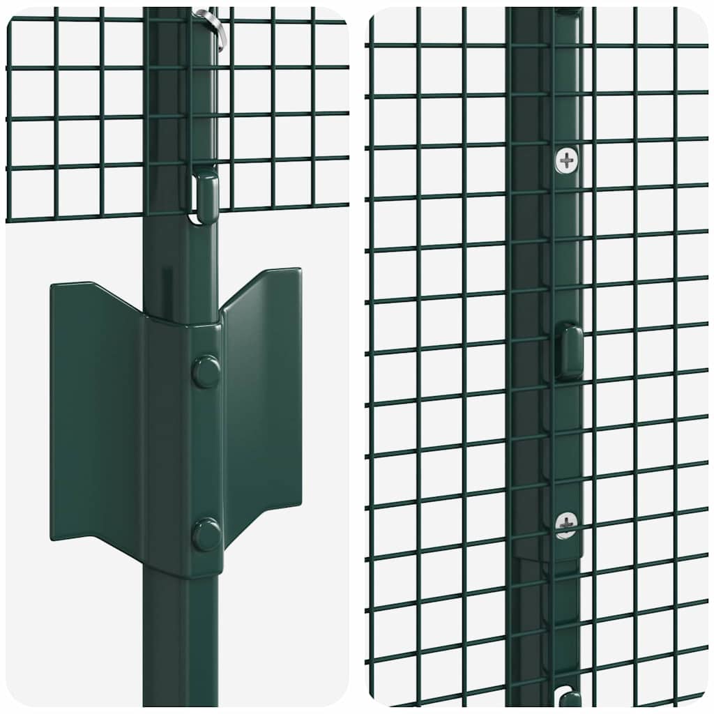 Σιδερένιο πλέγμα με στήλη 50 x 1,4 μ PVC-Επικαλυμμένο Ατσάλι