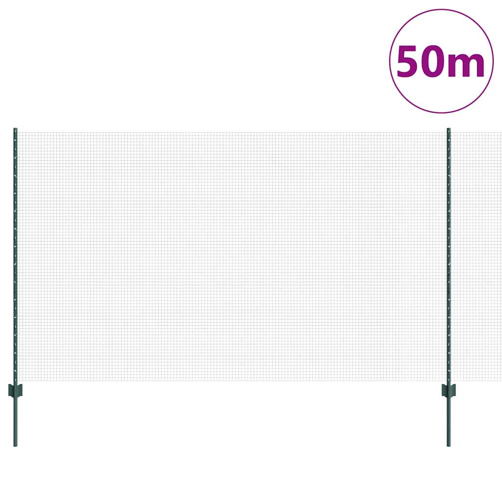 Σιδερένιο πλέγμα με στήλη 50 x 1,4 μ PVC-Επικαλυμμένο Ατσάλι