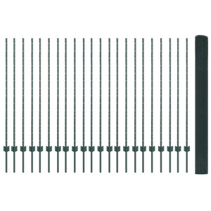 Συρματόπλεγμα με Στυλίς 50 x 1,4 μ PVC-Επικαλυμμένο Ατσάλι