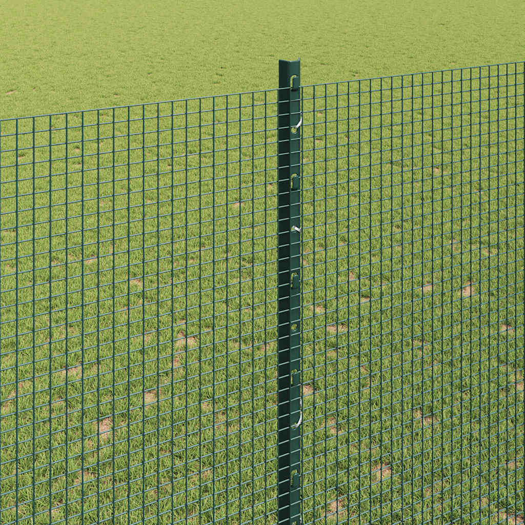 Σιδερένιο πλέγμα με στήλη 50 x 1,5 m PVC-Επικαλυμμένο Ατσάλι