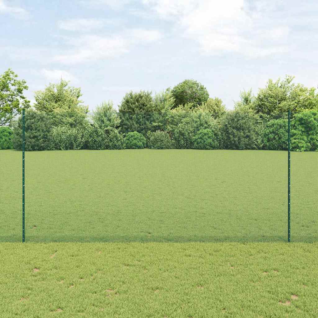 Σιδερένιο πλέγμα με στήλη 50 x 1,5 m PVC-Επικαλυμμένο Ατσάλι