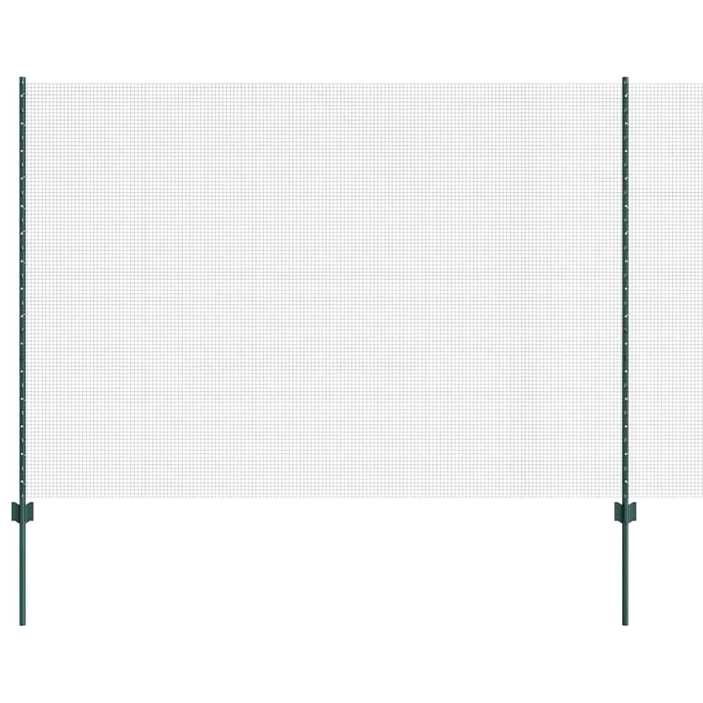 Σιδερένιο πλέγμα με στήλη 50 x 1,5 m PVC-Επικαλυμμένο Ατσάλι