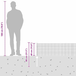 Συρματόπλεγμα με Στυλίς 10 x 0,4 m PVC-Επικαλυμμένο Ατσάλι Γκρι