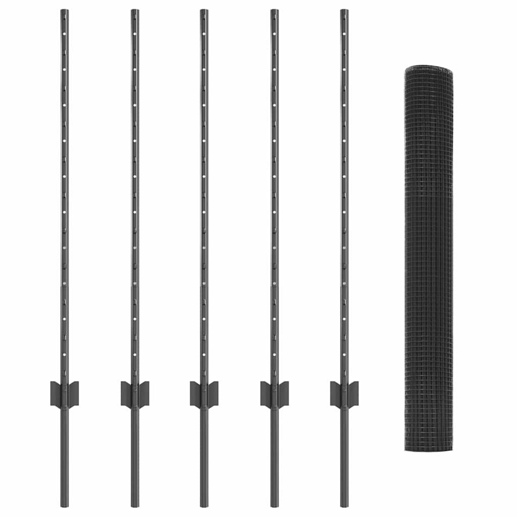 Τεντώτο με στήριγμα Γκρι 1 x 10 m Ατσάλι