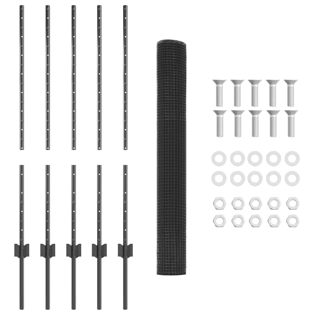 Τεντώτο με στήριγμα Γκρι 1 x 10 m Ατσάλι