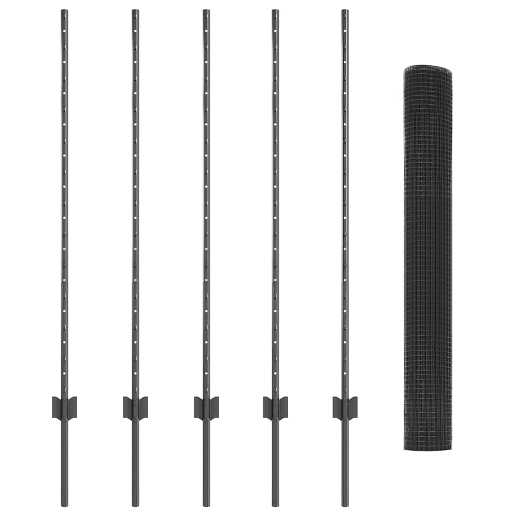 Τεντώτο με στήριγμα Γκρι 1,2 x 10 m Χάλυβας και PVC