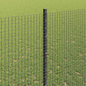 Συρματόπλεγμα με Στυλίς 10 x 1,4 μ PVC-Επικαλυμμένο Ατσάλι Γκρι