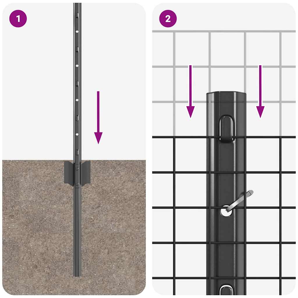 Τεντώτο με στήριγμα Γκρι 0,4 x 25 μ Χάλυβας και PVC