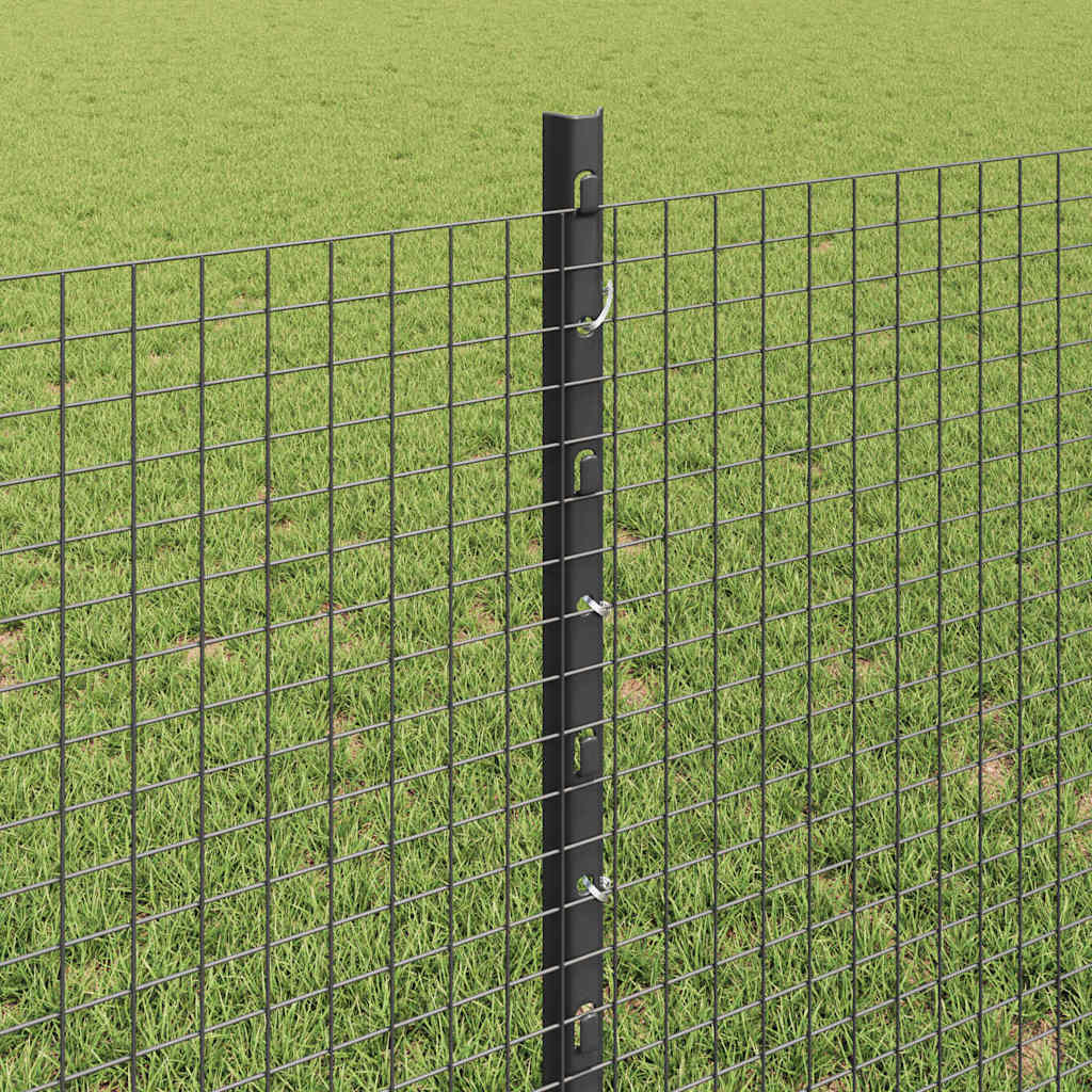 Τεντώτο με στήριγμα Γκρι 0,8 x 25 m Χάλυβας και PVC - Pakobazaar