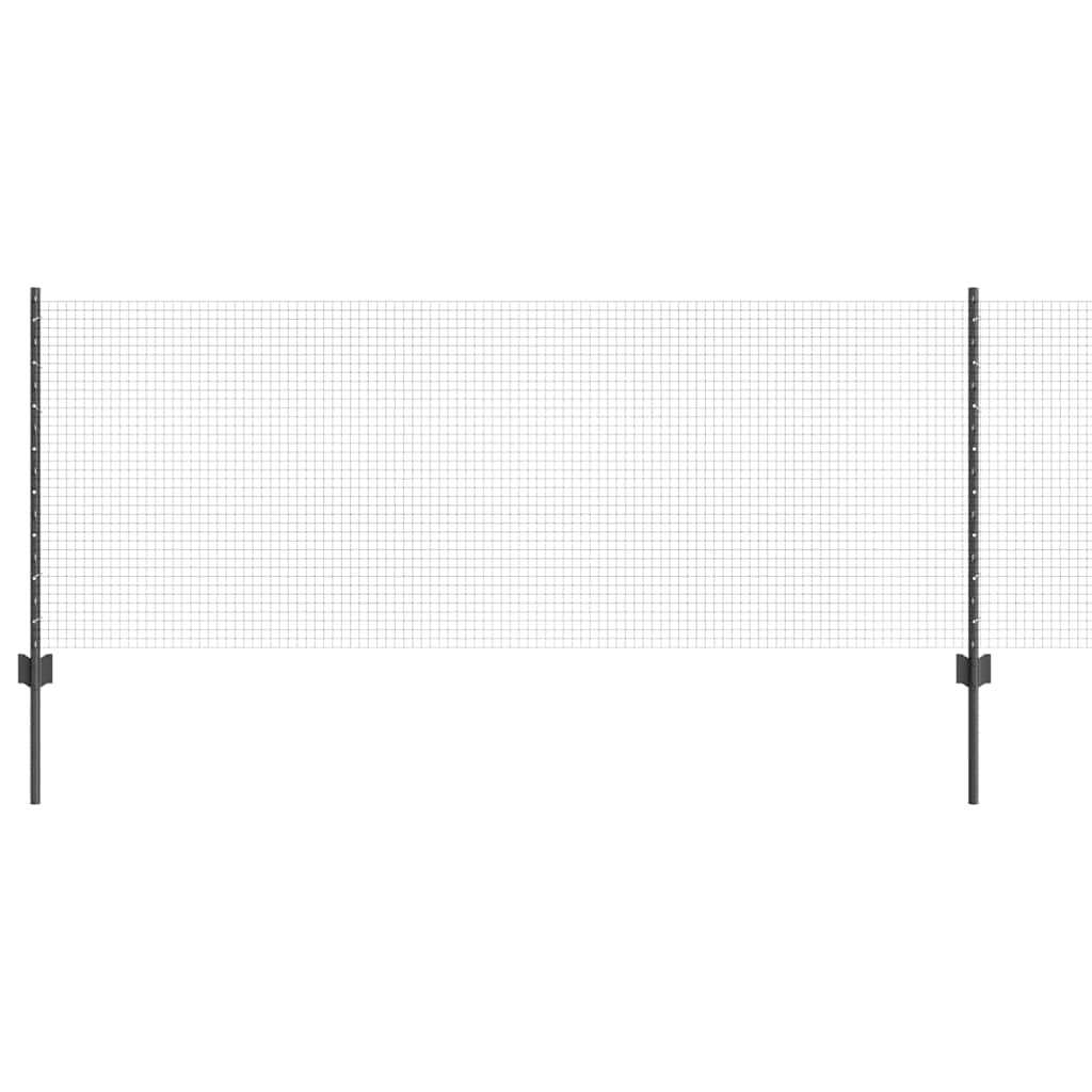 Τεντώτο με στήριγμα Γκρι 0,8 x 25 m Χάλυβας και PVC - Pakobazaar