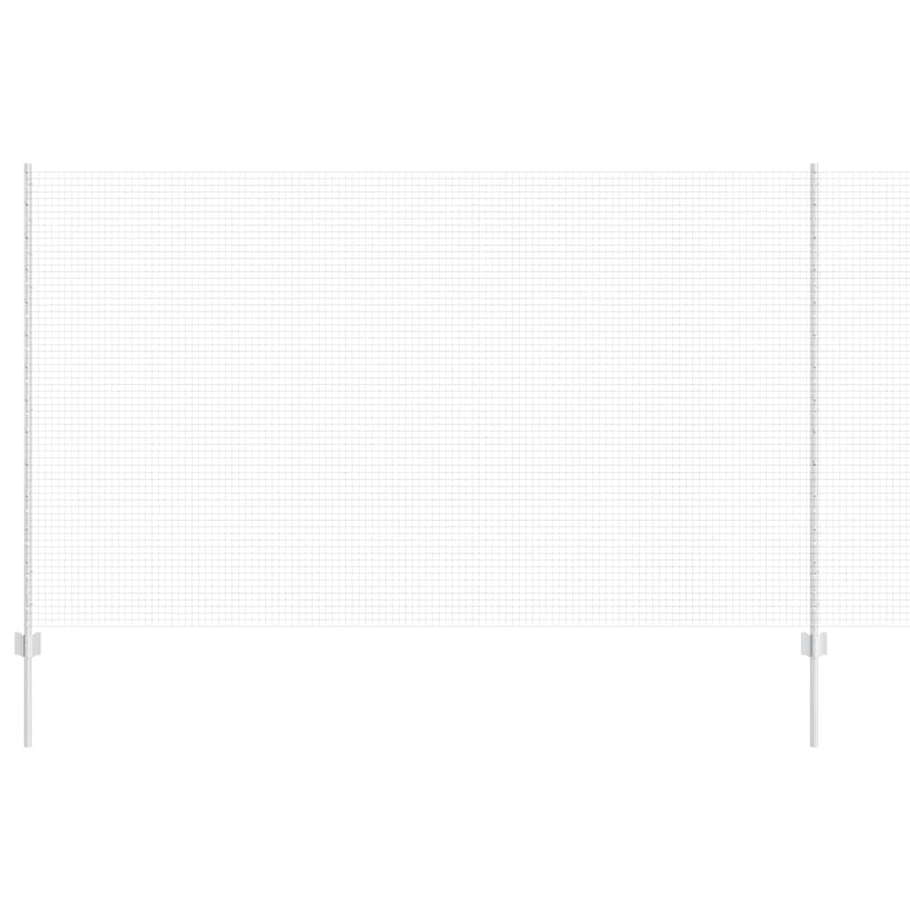 Συρματόπλεγμα με Στυλίς 25 x 1,4 μ PVC-Επικαλυμμένο Ατσάλι Γκρι