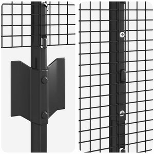 Συρματόπλεγμα με Στυλίς 50 x 1,2 m PVC-Επικαλυμμένο Ατσάλι Γκρι