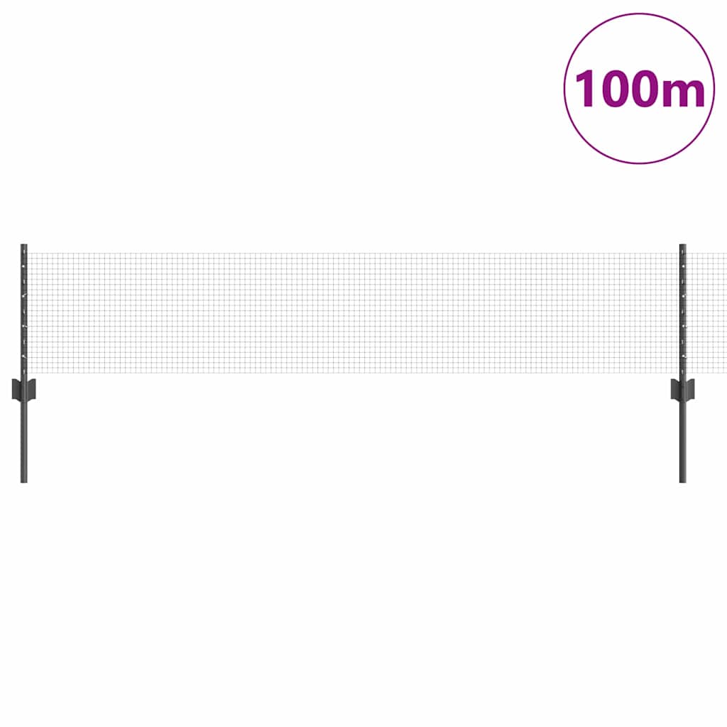 Συρματόπλεγμα με Στυλίς 100 x 0,4 μ. PVC-Επικαλυμμένο Ατσάλι - Pakobazaar