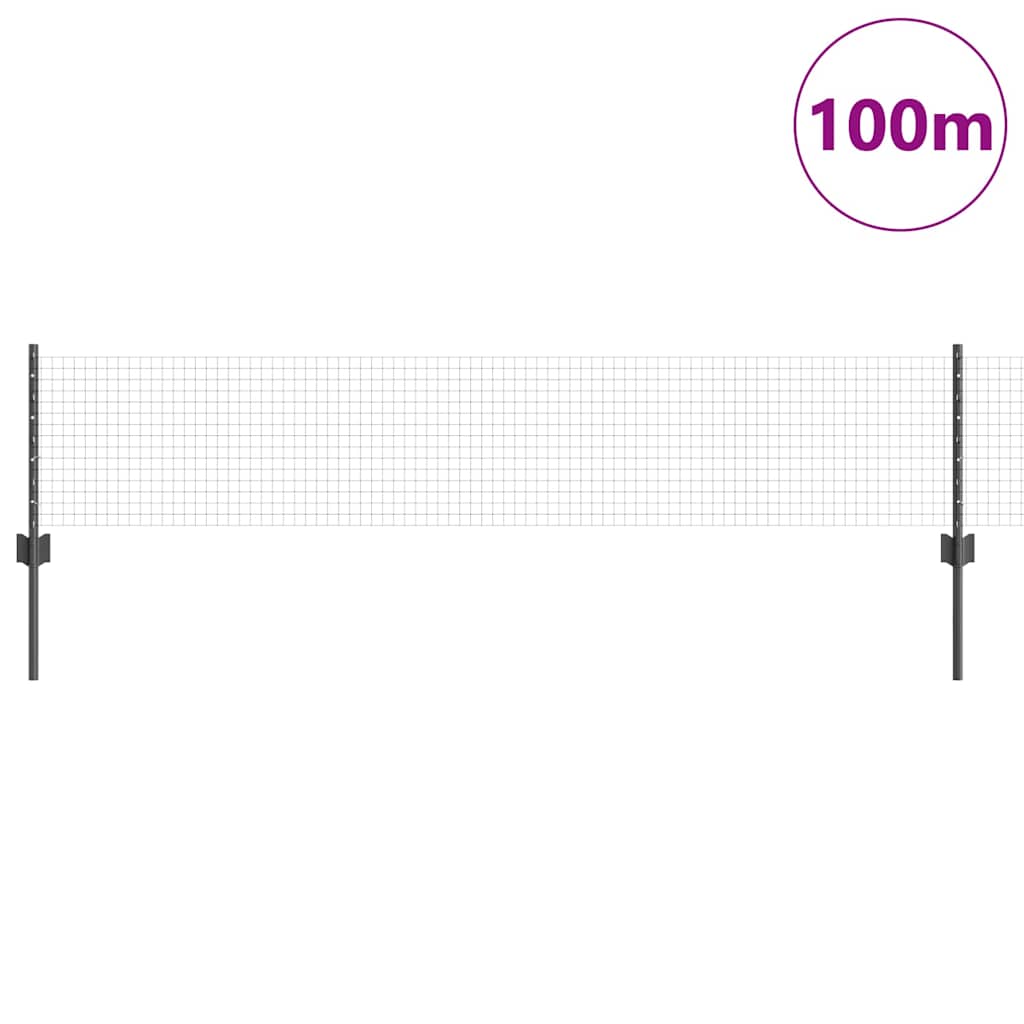 Συρματόπλεγμα με Στυλίς 100 x 0,4 μ. PVC-Επικαλυμμένο Ατσάλι - Pakobazaar