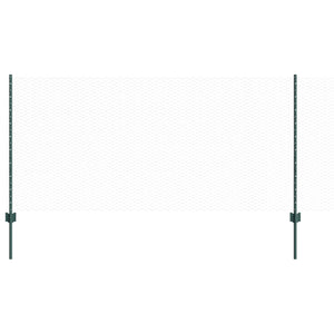 Εξαγωνική Φράχτη με Στύλο 25 x 1 m PVC-Επικαλυμμένο Ατσάλι