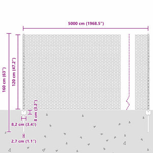 Τεντώτο με στήριγμα Πράσινο 1,2 x 50 m Χάλυβας και PVC - Pakobazaar