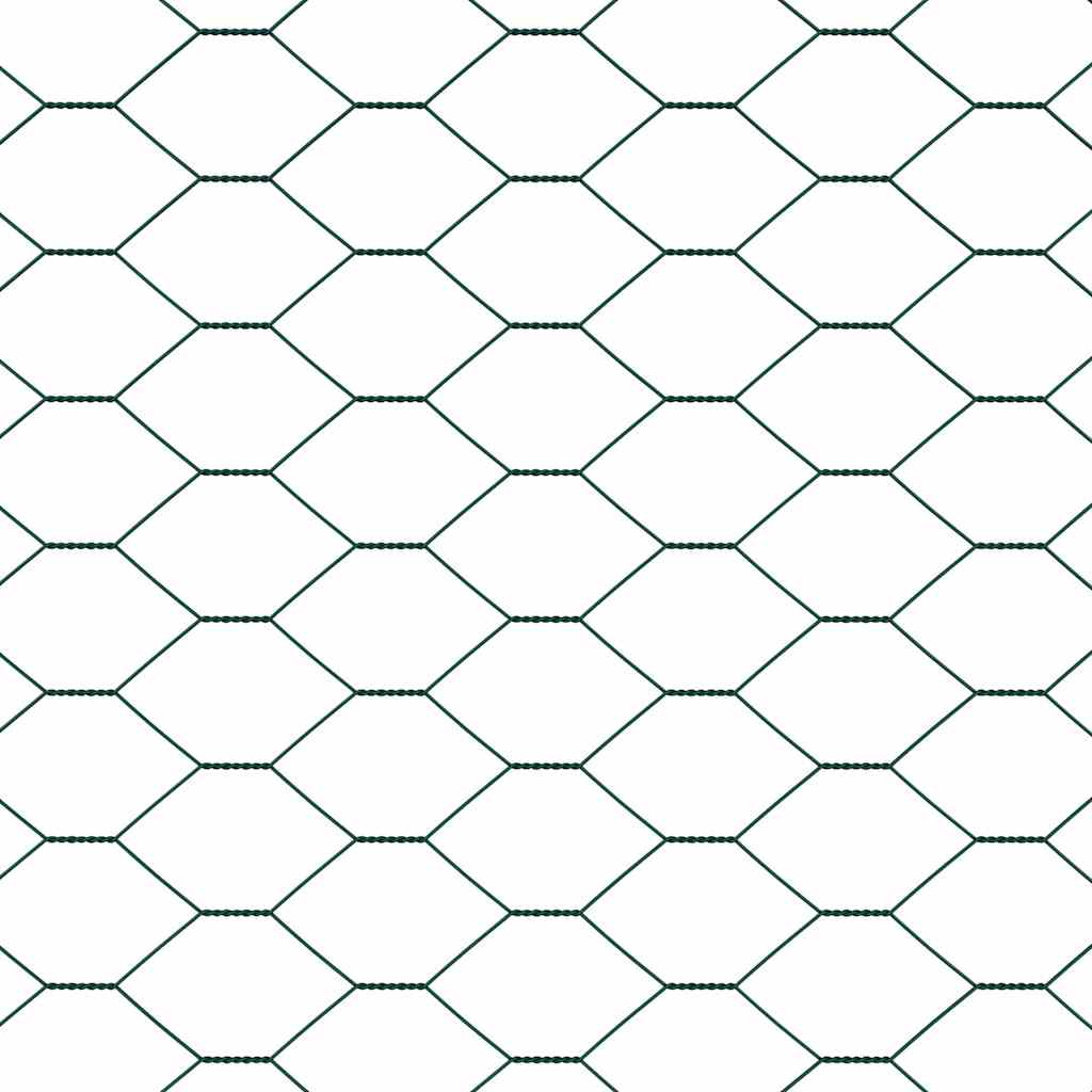 Εξαγωνική Φράχτη με Στύλο 100 x 0,4 μ. PVC-Επικαλυμμένο Ατσάλι - Pakobazaar