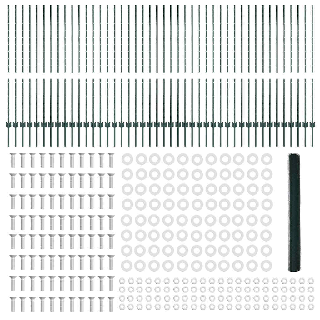 Τεντώτο με στήριγμα Πράσινο 1,4 x 100 m Χάλυβας και PVC