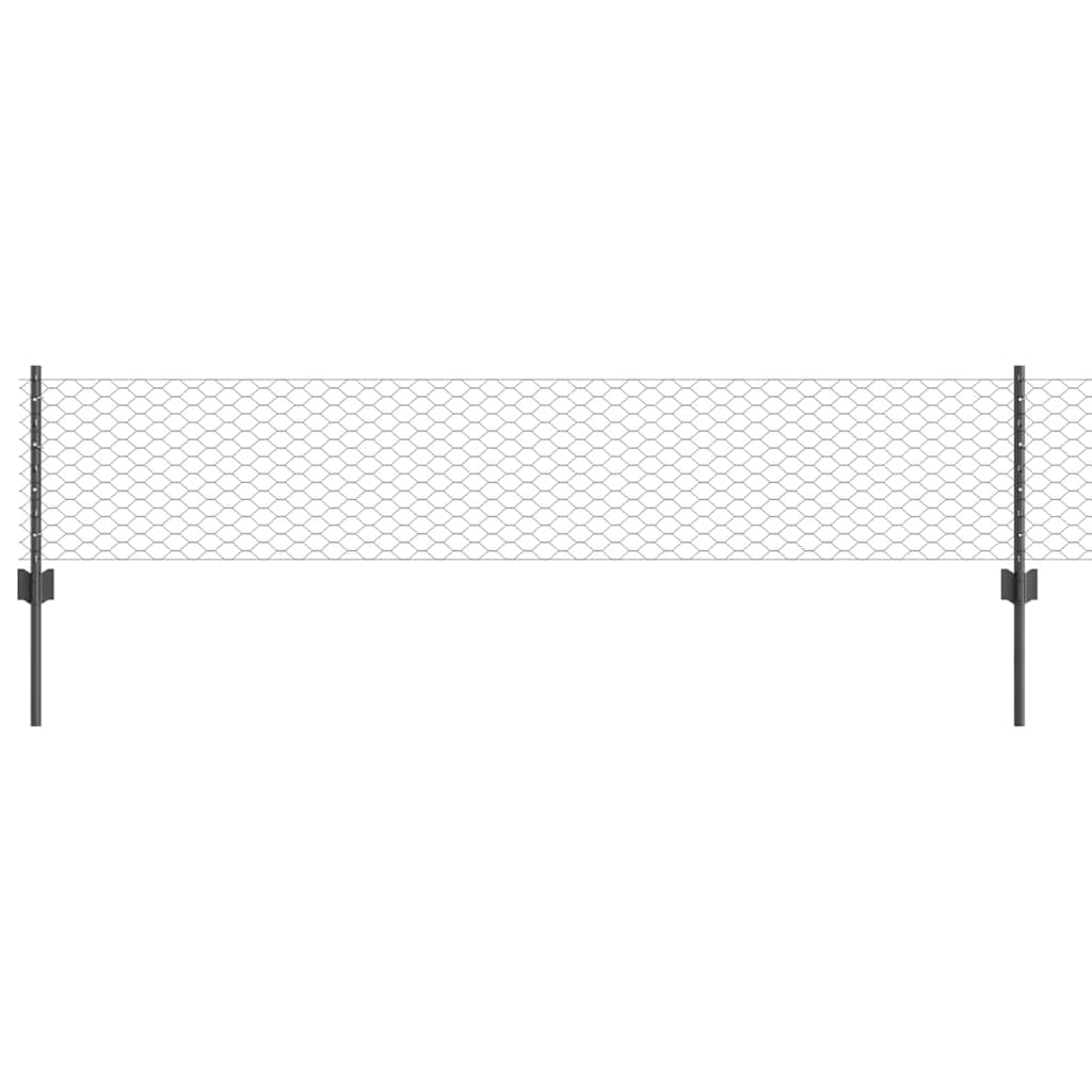 Τεντώτο με στήριγμα Γκρι 0,4 x 10 μ Χάλυβας και PVC - Pakobazaar