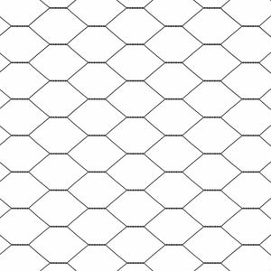 Εξαγωνική Φράχτη με Στύλο 25 x 0,4 m PVC-Επικαλυμμένο Ατσάλι