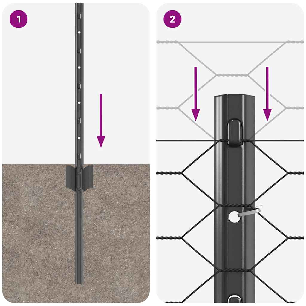 Τεντώτο με στήριγμα Γκρι 0,4 x 25 μ Ατσάλι