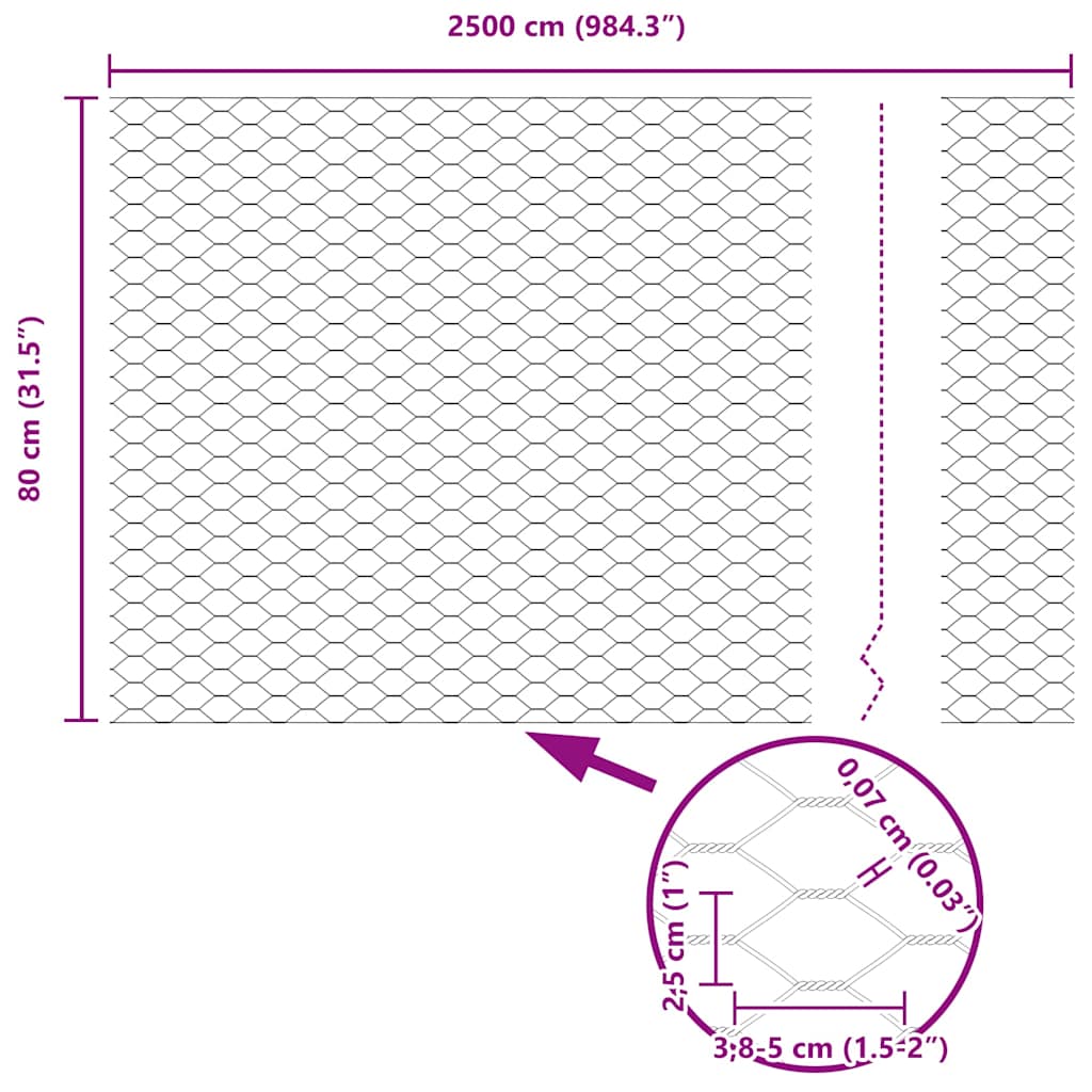 Τεντώτο με στήριγμα Γκρι 0,8 x 25 m Ατσάλι - Pakobazaar