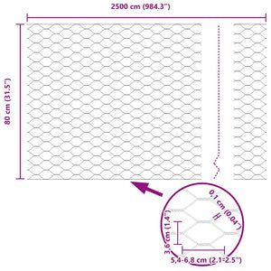Τεντώτο με στήριγμα Γκρι 0,8 x 25 m Ατσάλι - Pakobazaar