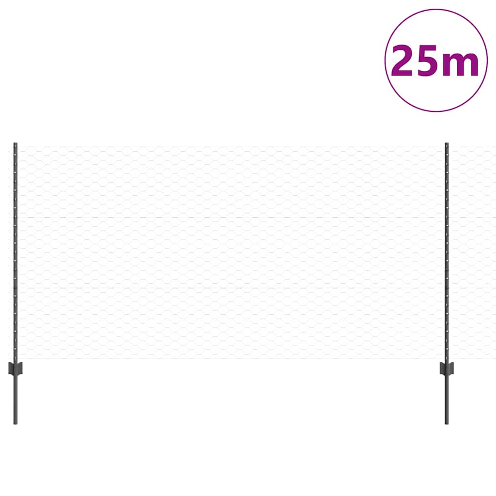 Τεντώτο με στήριγμα Γκρι 1,2 x 25 m Ατσάλι - Pakobazaar