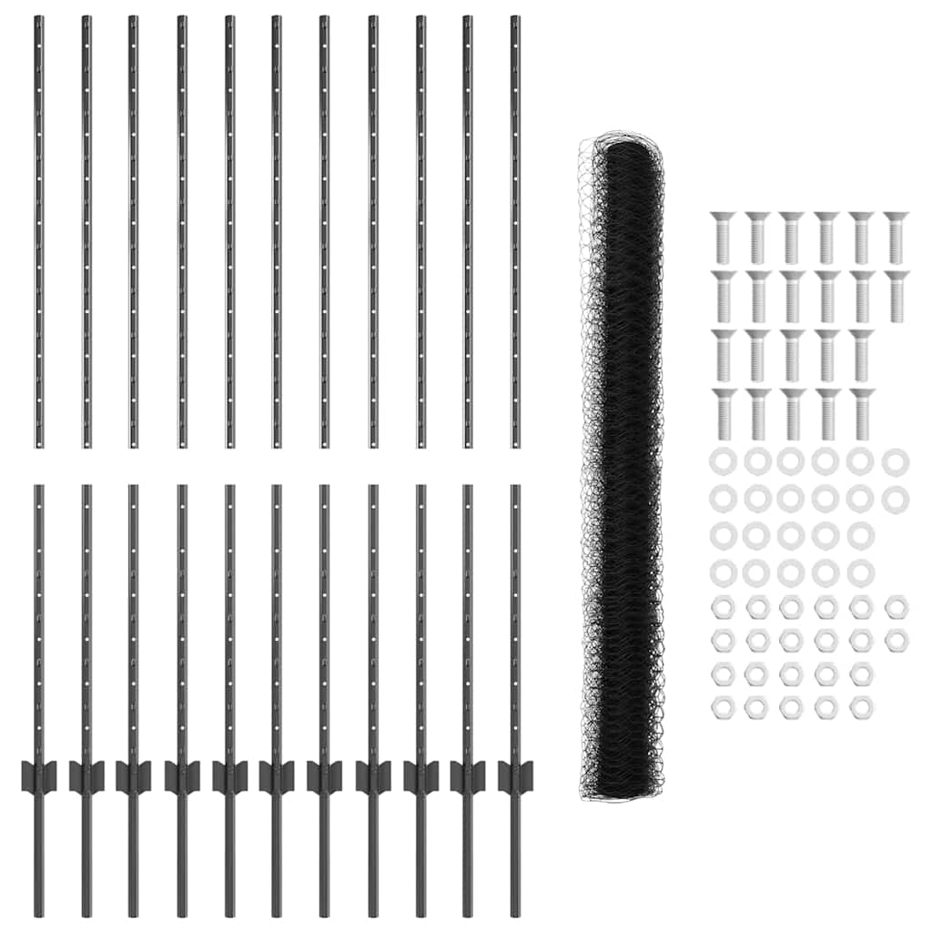 Τεντώτο με στήριγμα Γκρι 1,4 x 25 m Ατσάλι