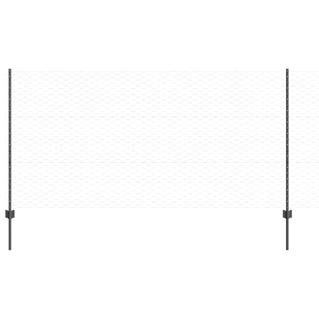 Τεντώτο με στήριγμα Γκρι 1,2 x 50 m Χάλυβας και PVC