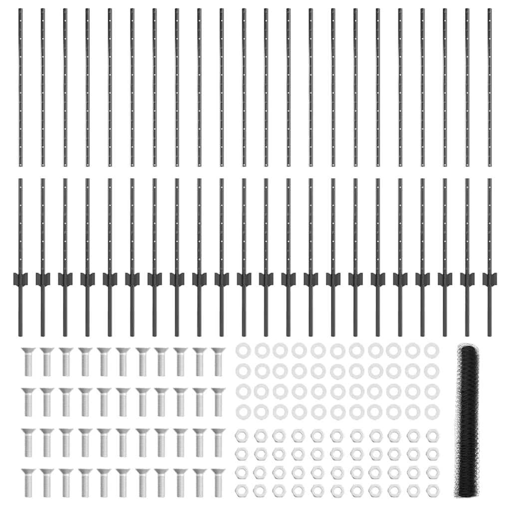 Τεντώτο με στήριγμα Γκρι 1,2 x 50 m Χάλυβας και PVC