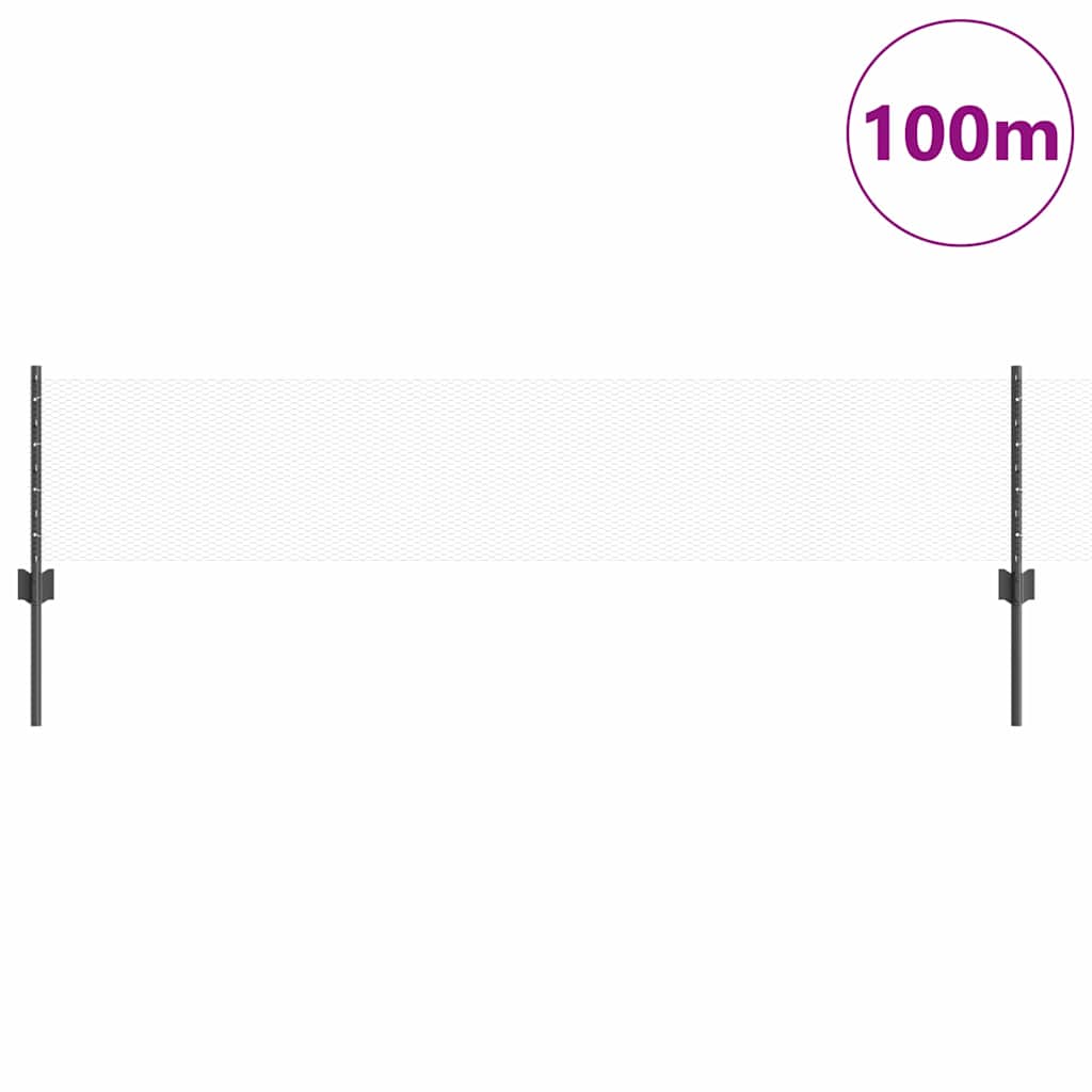 Εξαγωνική Φράχτη με Στύλο 100 x 0,4 μ. PVC-Επικαλυμμένο Ατσάλι - Pakobazaar
