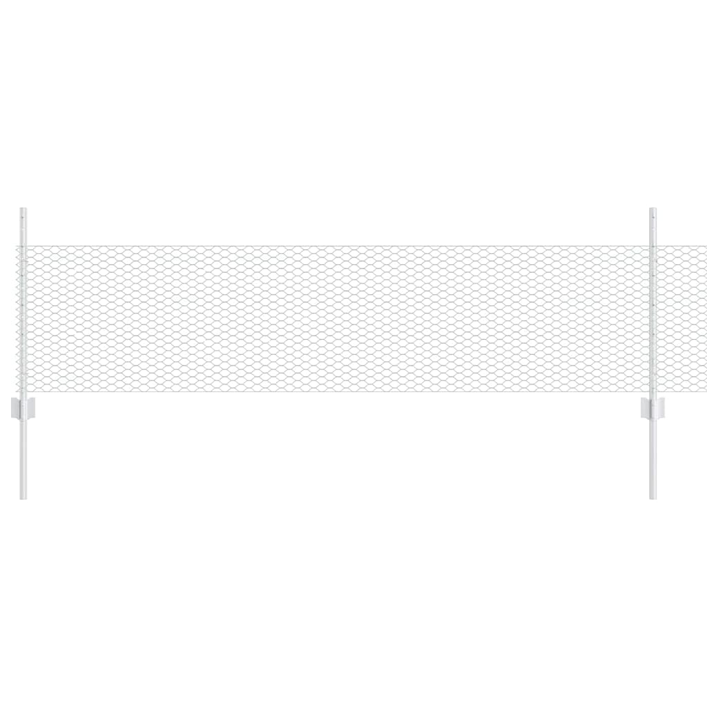 Τεντώτο με στήριγμα Ασημί 0,5 x 10 μ. Ατσάλι