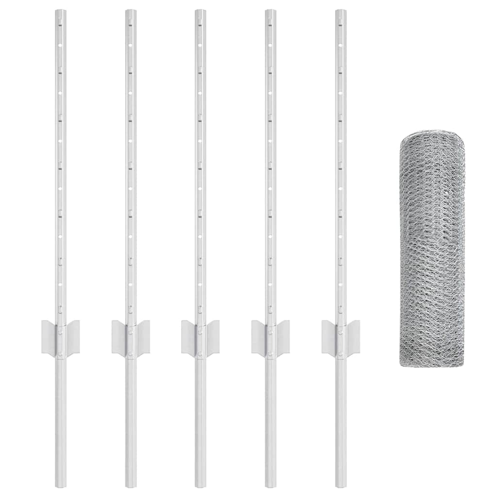 Τεντώτο με στήριγμα Ασημί 0,5 x 10 μ. Ατσάλι