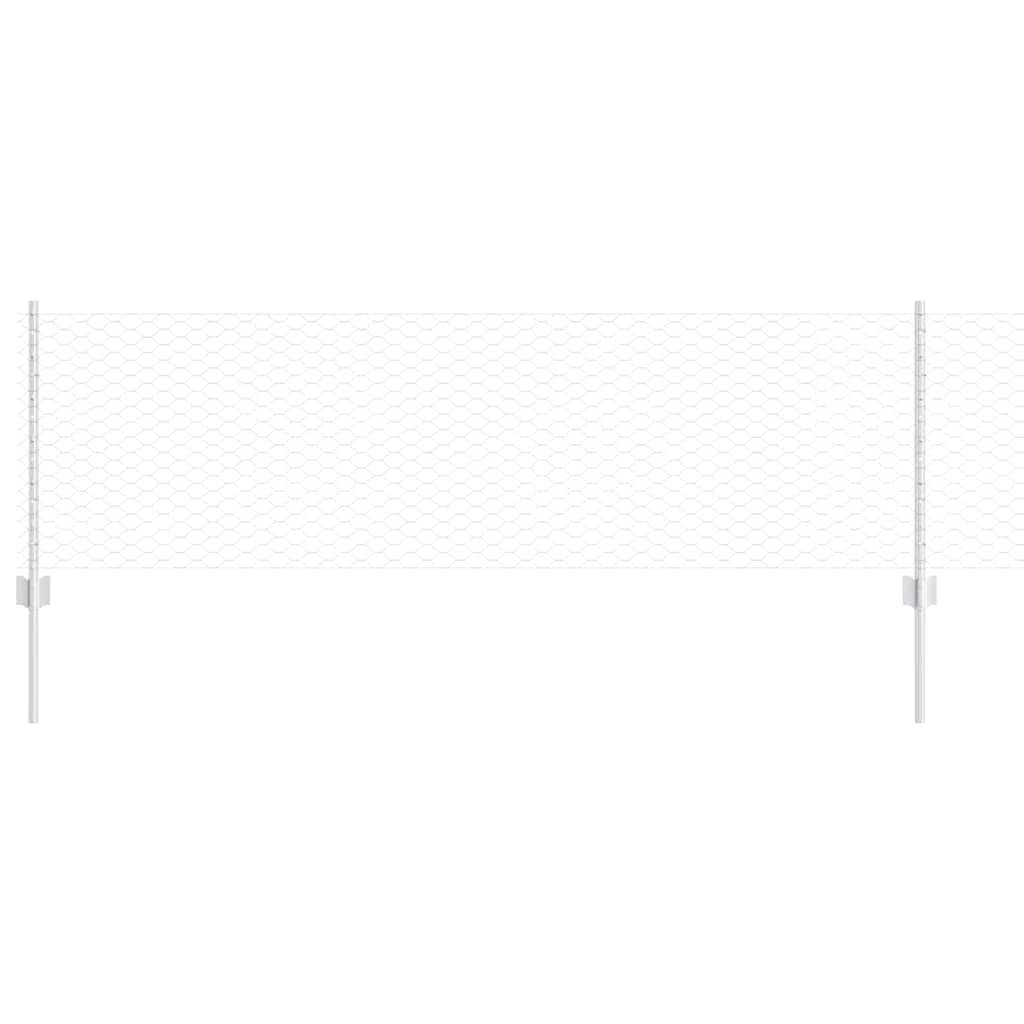 Τεντώτο με στήριγμα Ασημί 0,6 x 10 μ Ατσάλι