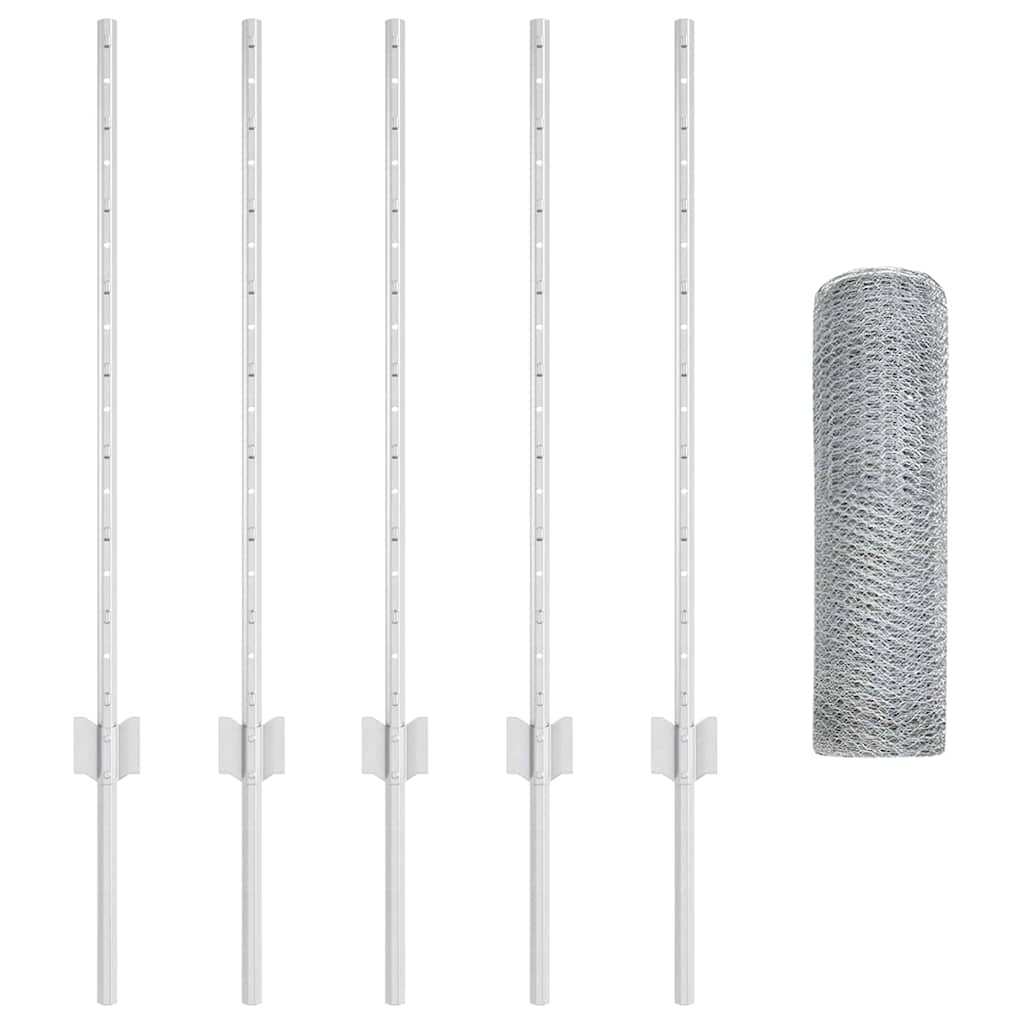 Τεντώτο με στήριγμα Ασημί 0,8 x 10 m Ατσάλι