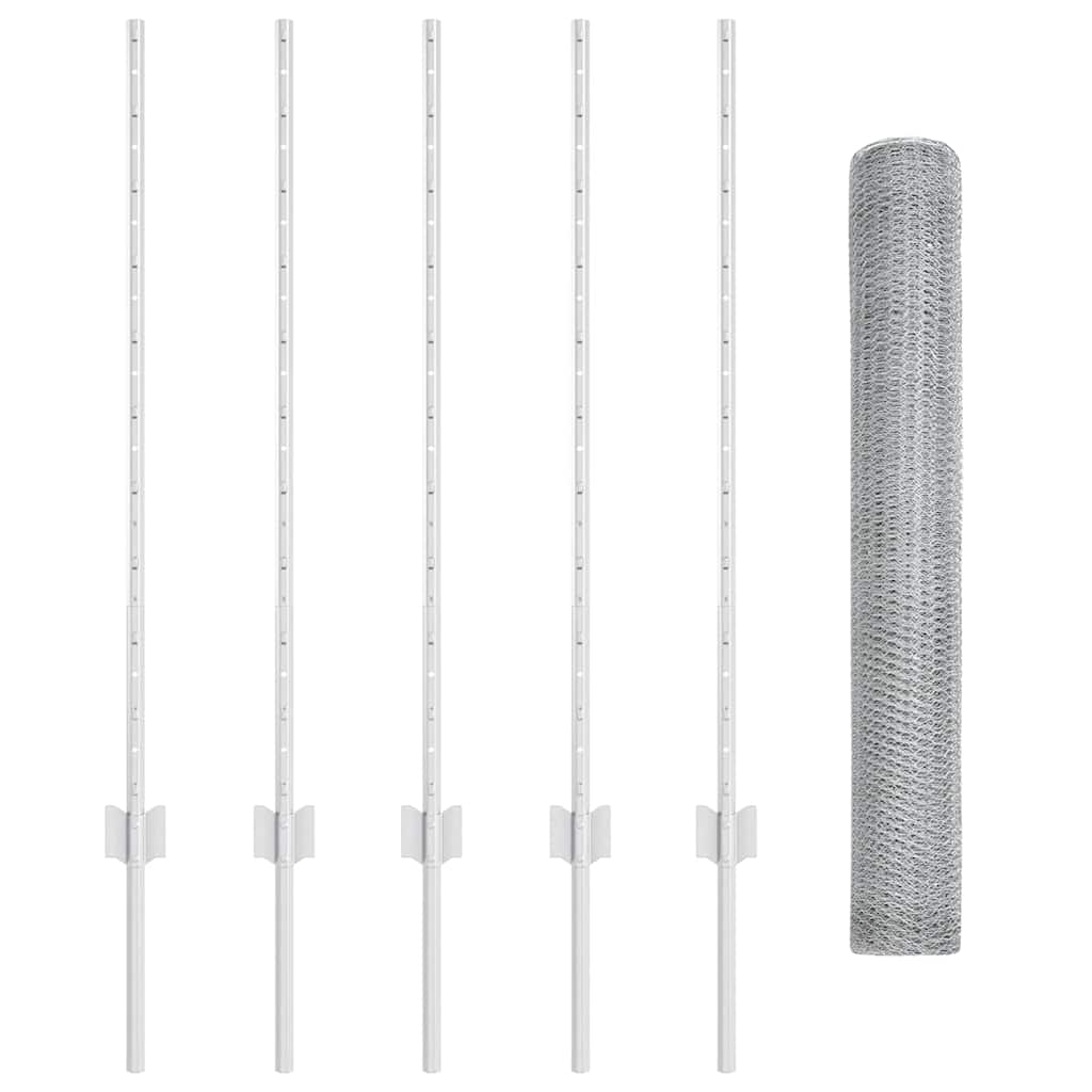 Τεντώτο με στήριγμα Ασημί 1 x 10 m Ατσάλι