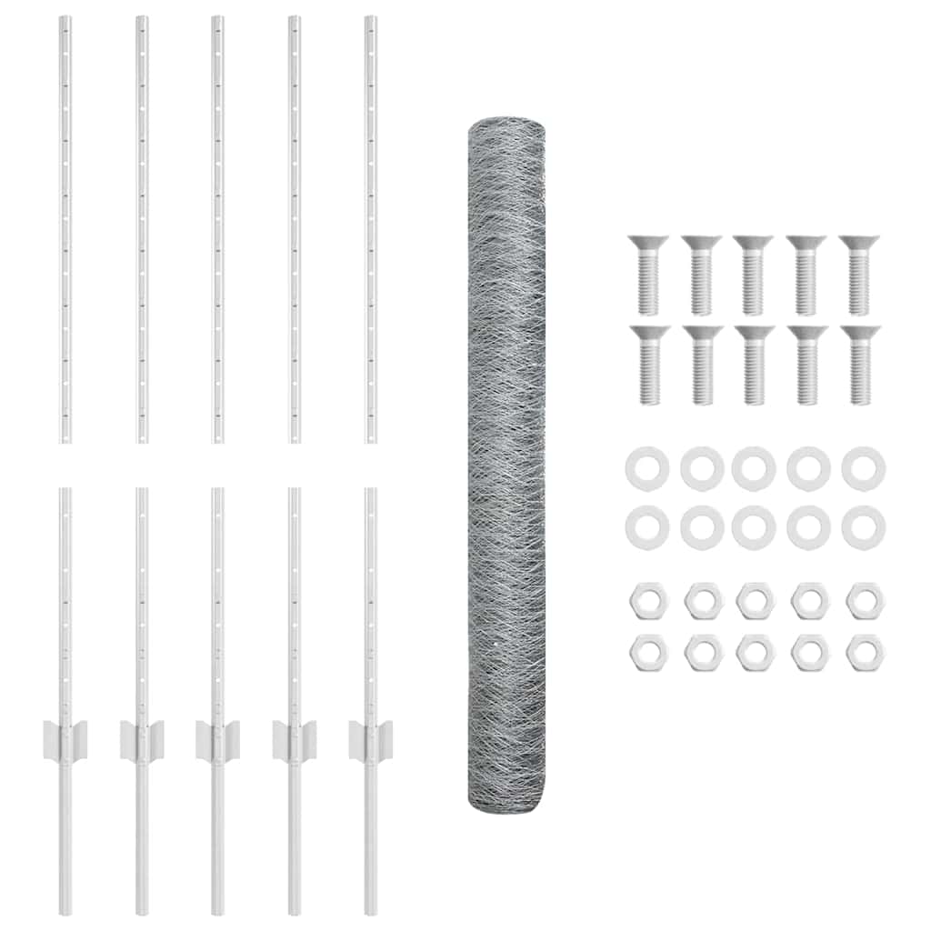 Τεντώτο με στήριγμα Ασημί 1 x 10 m Ατσάλι