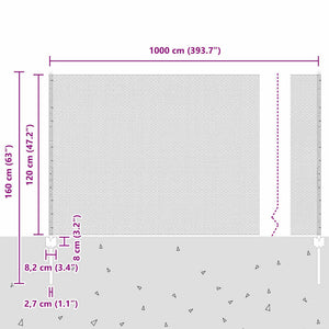 Εξαγωνική Φράχτη με Στύλο 10 x 1,2 μ Γαλβανισμένος Χάλυβας