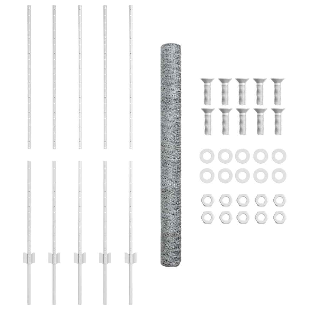 Τεντώτο με στήριγμα Ασημί 1,4 x 10 m Ατσάλι