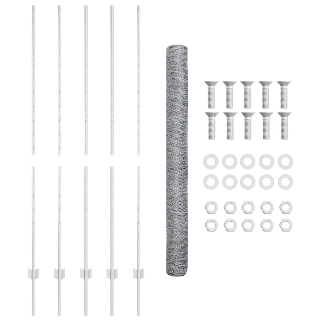 Τεντώτο με στήριγμα Ασημί 1,6 x 10 m Ατσάλι