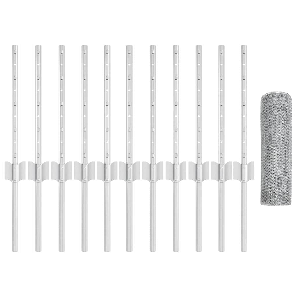 Τεντώτο με στήριγμα Ασημί 0,4 x 25 μ Ατσάλι