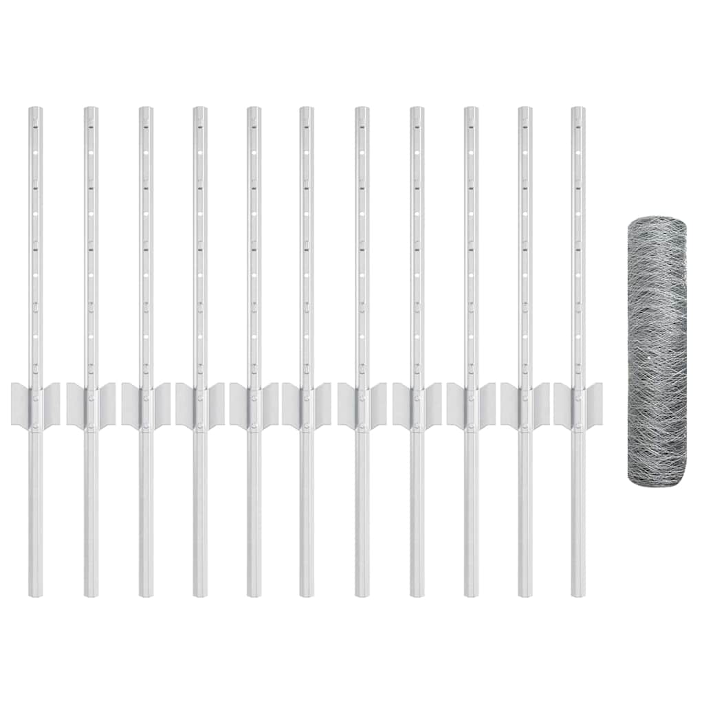 Τεντώτο με στήριγμα Ασημί 0,4 x 25 μ Ατσάλι